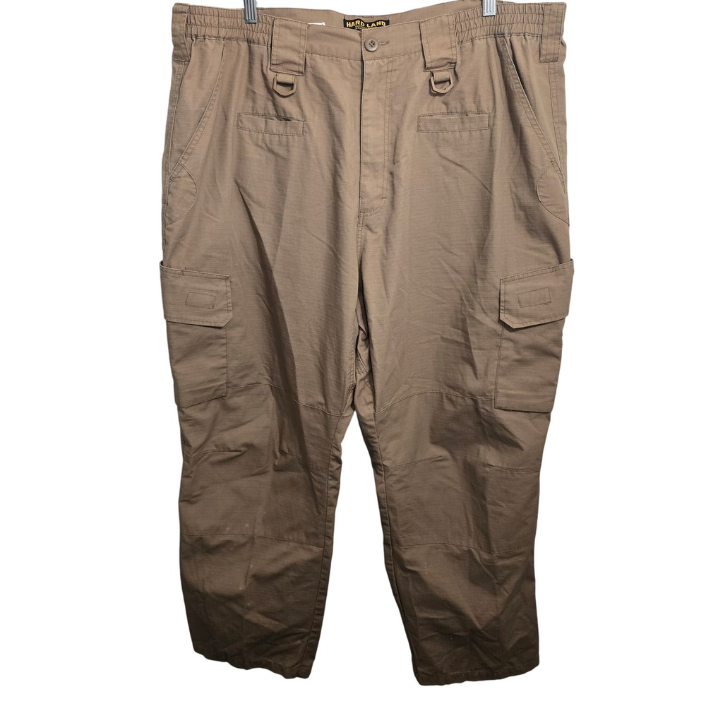 Hard Land Tactical Pants Mens 46x30 Coyote Brown‎ Ripstop Cargo GH16039